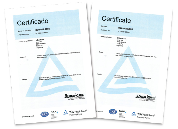 Certificación ISO 9001